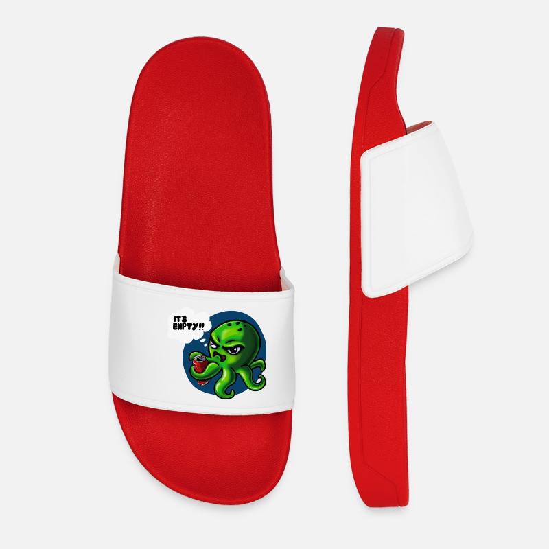 Grumpy Kraken - Women’s Pool Sliders - red