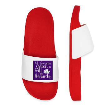My favorite season is Fall of the Patriarchy - Women’s Pool Sliders - red - Front