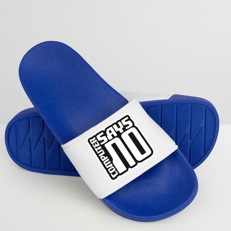 Computer Says No Funny Programmer Nerd Technique Women’s Pool Sliders