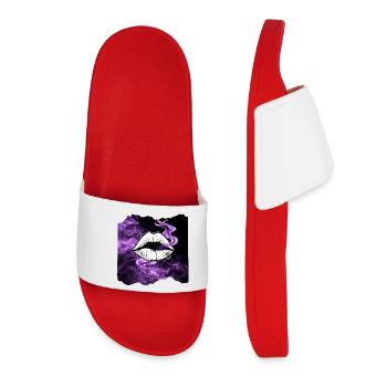Madame Haze-PurpleSmoke | SailorsYarn by Cap ́nKush - Women’s Pool Sliders - red - Front