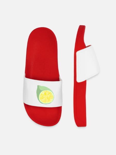 Tranche d’agrumes abstrait - Claquettes Femme - rouge
