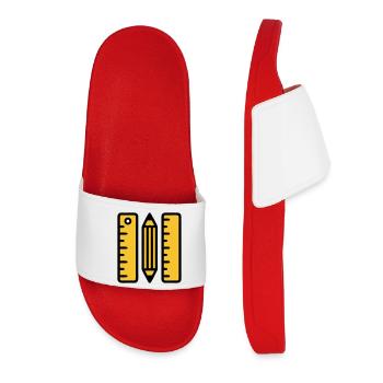 Pen Rulers Drawing Architecture - Women’s Pool Sliders - red - Front