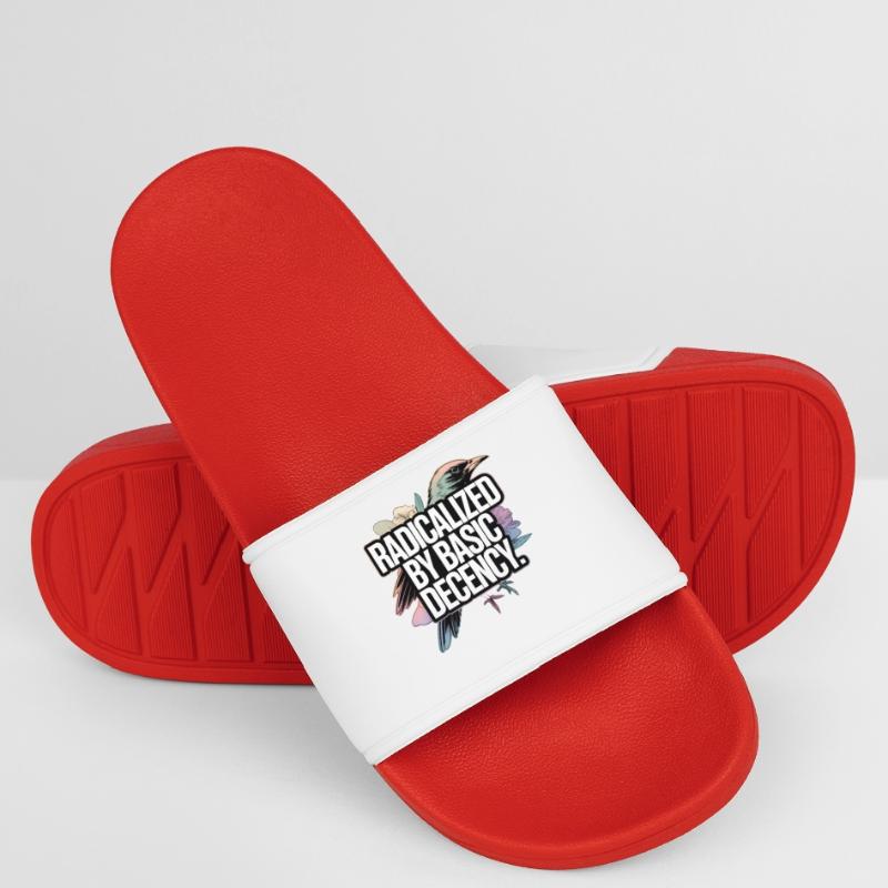 Radicalized by Basic Decency Statement Women’s Pool Sliders