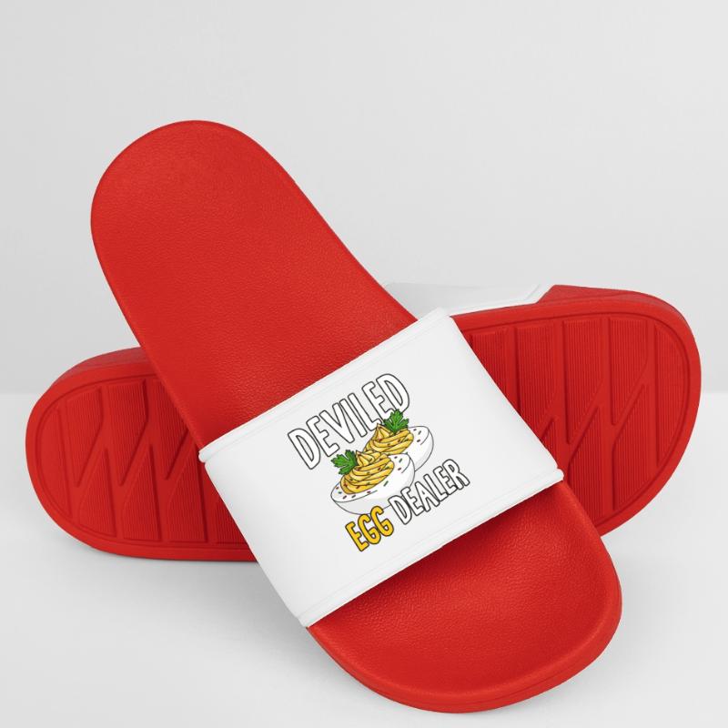Funny Deviled Eggs Costume Deviled Egg Dad Women’s Pool Sliders