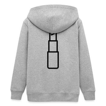 Lippenstift - Teenager Organic Kapuzenjacke Mini Cultivator von Stanley/Stella - Grau meliert - Hinten - AI Model Teenager Male light (155cm)