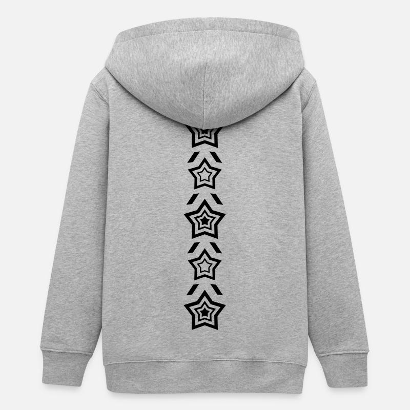 Rangée d’étoiles - Veste à capuche ado bio Stanley/Stella - gris chiné