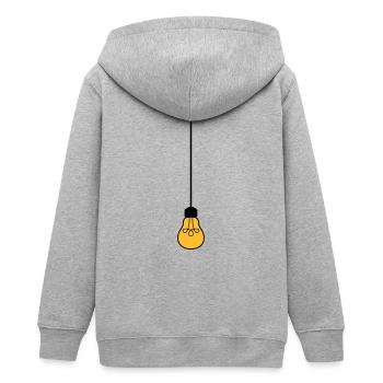 câble de plafond suspendu ampoule lumière id de l'électricité - Veste à capuche ado bio Stanley/Stella - gris chiné - Dos - AI Model Teenager Male light (155cm)