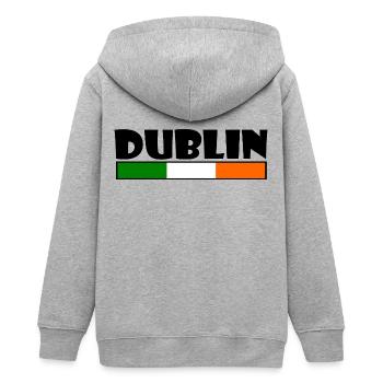 Dublin - Veste à capuche ado bio Stanley/Stella - gris chiné - Dos - AI Model Teenager Male light (155cm)