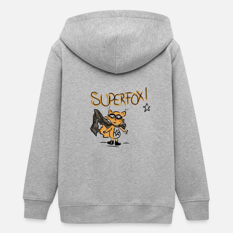 Superfox - Veste à capuche ado bio Stanley/Stella - gris chiné