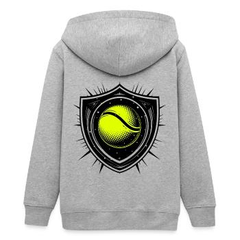 Tennis Sports Balle de tennis - Veste à capuche ado bio Stanley/Stella - gris chiné - Dos - AI Model Teenager Male light (155cm)
