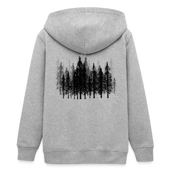 Wald Wälder Förster Jäger Geschenkidee Camping - Teenager Organic Kapuzenjacke Mini Cultivator von Stanley/Stella - Grau meliert - Hinten - AI Model Teenager Male light (155cm)