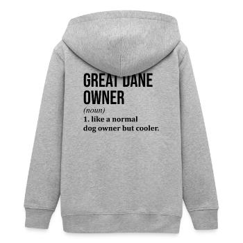 Deutsche Dogge - Teenager Organic Kapuzenjacke Mini Cultivator von Stanley/Stella - Grau meliert - Hinten - AI Model Teenager Male light (155cm)
