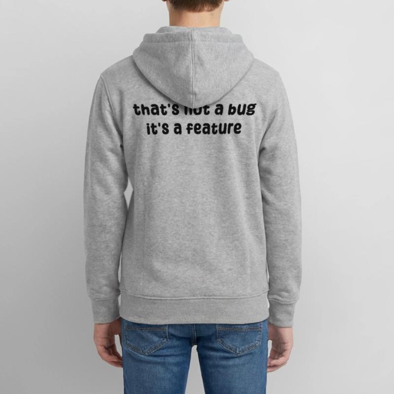 Developer Geek Bugs Code Computer Science Statement Teens Organic Zip-up Hoodie by Stanley/Stella