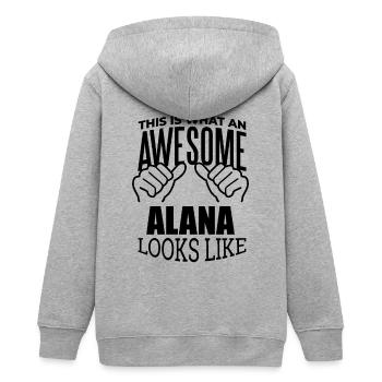Alana - Teenager Organic Kapuzenjacke Mini Cultivator von Stanley/Stella - Grau meliert - Hinten - AI Model Teenager Male light (155cm)
