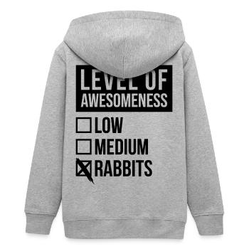 lapin - Veste à capuche ado bio Stanley/Stella - gris chiné - Dos - AI Model Teenager Male light (155cm)