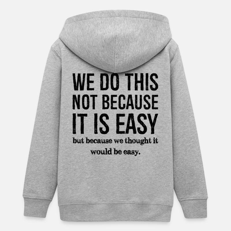 nous ne faisons pas ça parce que c'est facile - Veste à capuche ado bio Stanley/Stella - gris chiné
