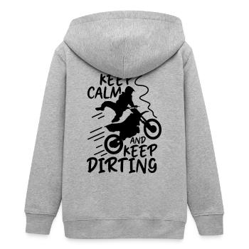 Blague amusante sur le motocross - Veste à capuche ado bio Stanley/Stella - gris chiné - Dos - AI Model Teenager Male light (155cm)