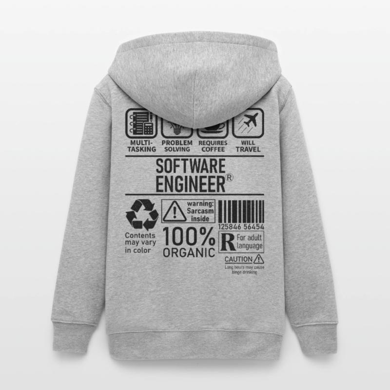 Software Engineer multi tasking problem solving Teens Organic Zip-up Hoodie by Stanley/Stella