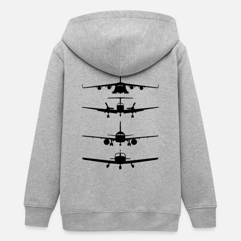 Fly - Stanley/Stella junior zip-hættetrøje økologisk - grå meleret