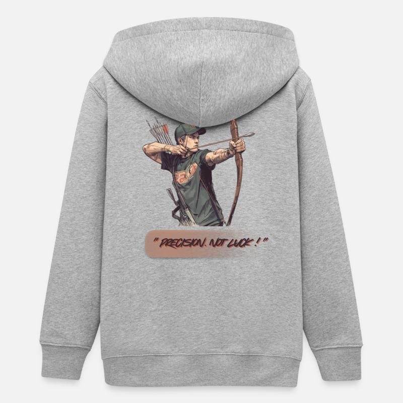 La précision plutôt que la chance - Veste à capuche ado bio Stanley/Stella - gris chiné