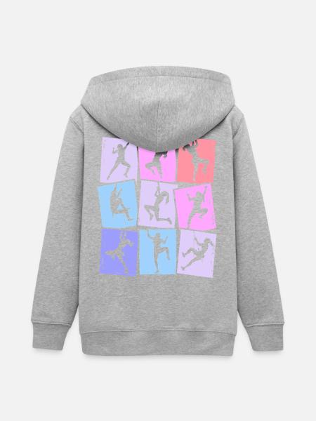 Klettern Berge Kletterer Bouldern Damen Mädchen - Teenager Organic Kapuzenjacke Mini Cultivator von Stanley/Stella - Grau meliert