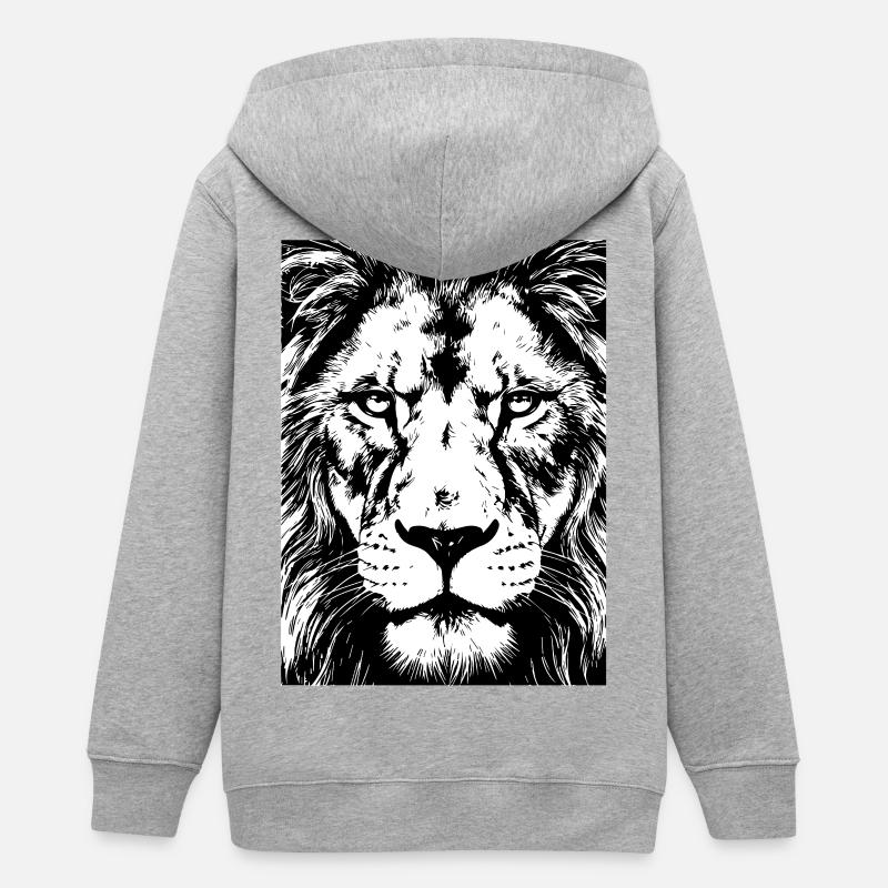Regard de Lion Intense Puissance - Veste à capuche ado bio Stanley/Stella - gris chiné