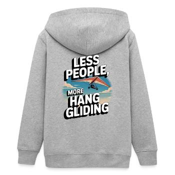 Drachenflieger Hängegleiter Luftsport Enthusiasten - Teenager Organic Kapuzenjacke Mini Cultivator von Stanley/Stella - Grau meliert - Hinten - AI Model Teenager Male light (155cm)