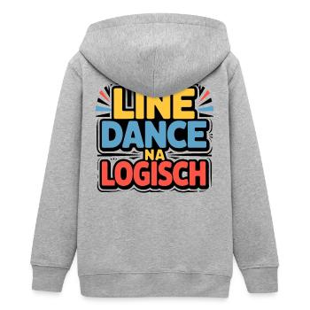 Line Dance Logical - Teens Organic Zip-up Hoodie by Stanley/Stella - heather grey - Back - AI Model Teenager Male light (155cm)