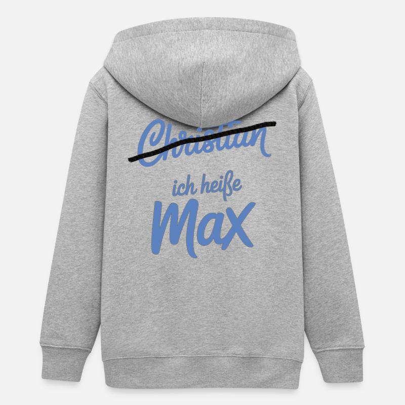 Christian Max Combo - Veste à capuche ado bio Stanley/Stella - gris chiné