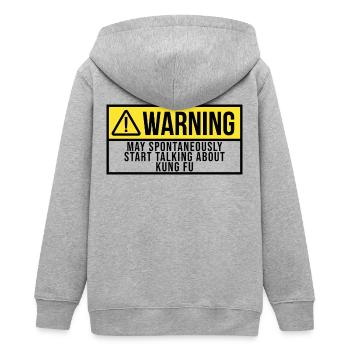 Kung-Fu - Teenager Organic Kapuzenjacke Mini Cultivator von Stanley/Stella - Grau meliert - Hinten - AI Model Teenager Male light (155cm)