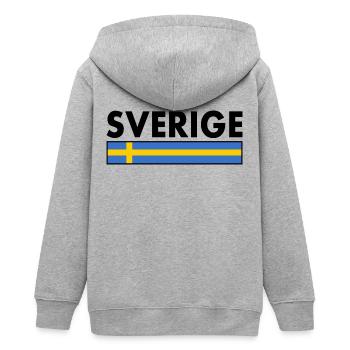 Sverige - Veste à capuche ado bio Stanley/Stella - gris chiné - Dos - AI Model Teenager Male light (155cm)