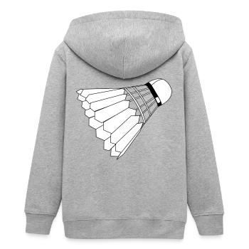 Federball - Teenager Organic Kapuzenjacke Mini Cultivator von Stanley/Stella - Grau meliert - Hinten - AI Model Teenager Male light (155cm)