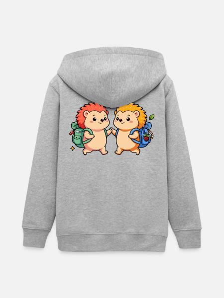 petits hérissons - Veste à capuche ado bio Stanley/Stella - gris chiné