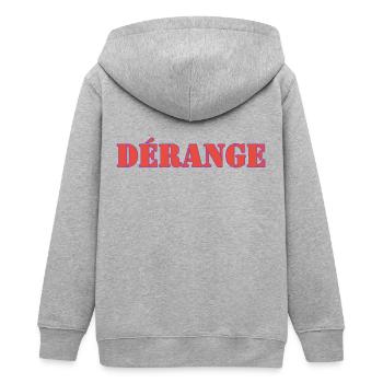 Mind - Teens Organic Zip-up Hoodie by Stanley/Stella - heather grey - Back - AI Model Teenager Male light (155cm)