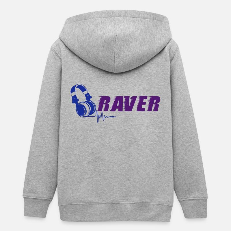 Raver - Veste à capuche ado bio Stanley/Stella - gris chiné