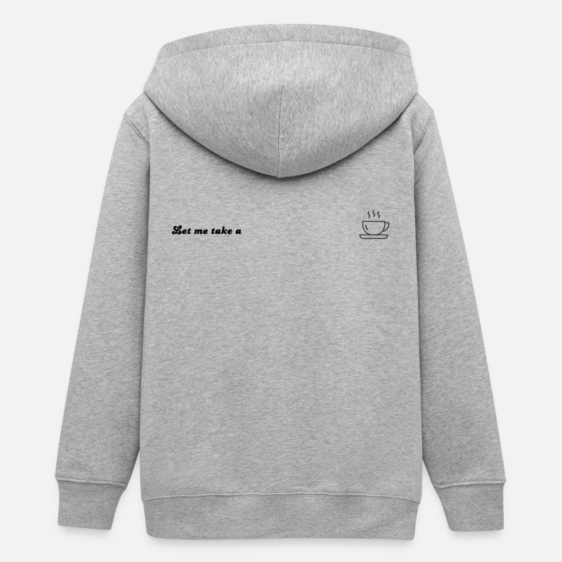 Café - Veste à capuche ado bio Stanley/Stella - gris chiné