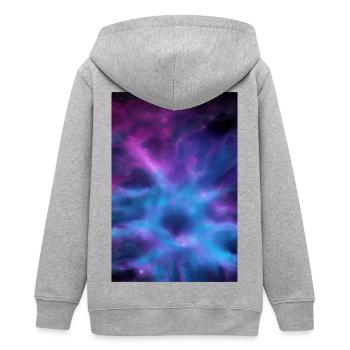 Image de la galaxie - Veste à capuche ado bio Stanley/Stella - gris chiné - Dos - AI Model Teenager Male light (155cm)