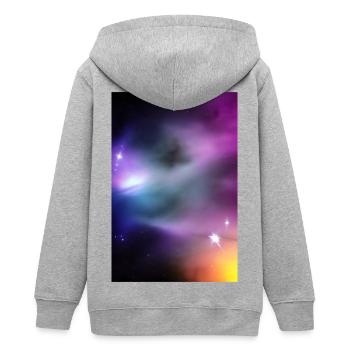 Image de la galaxie - Veste à capuche ado bio Stanley/Stella - gris chiné - Dos - AI Model Teenager Male light (155cm)