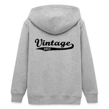Vintage 1953 - Veste à capuche ado bio Stanley/Stella - gris chiné - Dos - AI Model Teenager Male light (155cm)