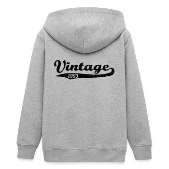 Vintage 1993 - Veste à capuche ado bio Stanley/Stella - gris chiné - Dos - AI Model Teenager Male light (155cm)