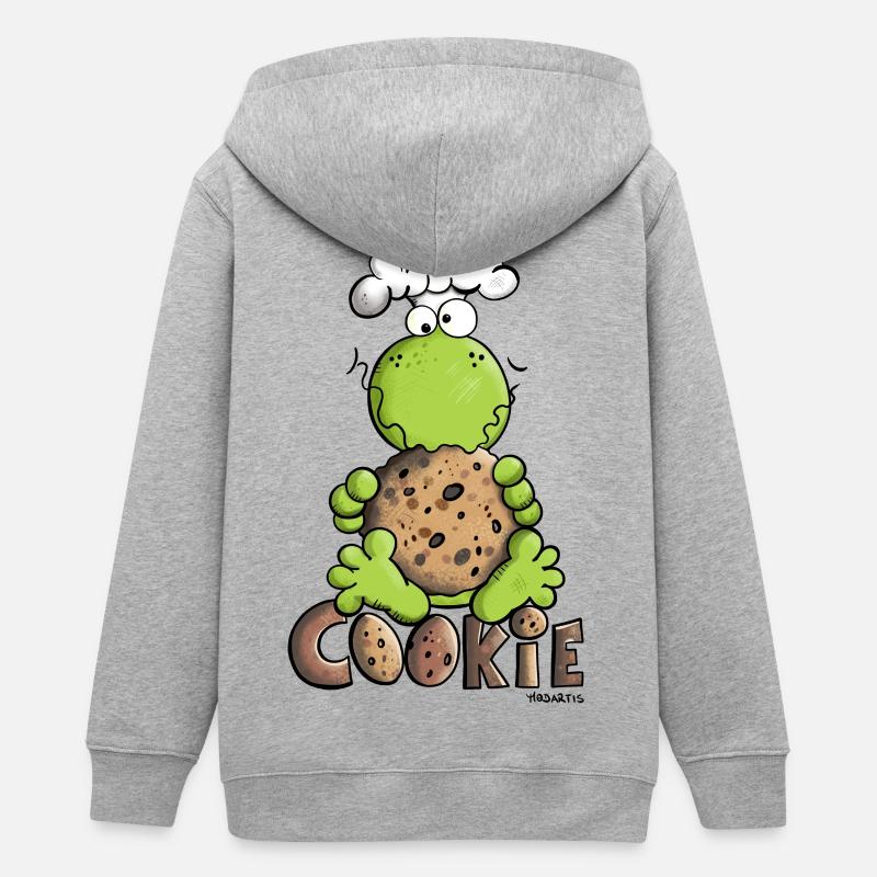 Grenouille avec biscuit - Veste à capuche ado bio Stanley/Stella - gris chiné