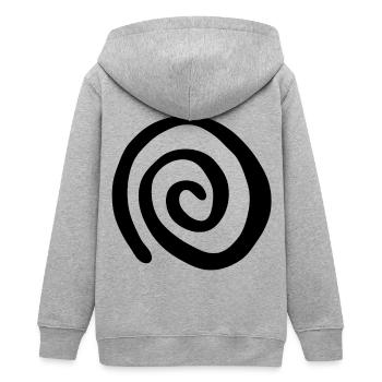 Spirale d’hypnose de motif et d’illusion - Veste à capuche ado bio Stanley/Stella - gris chiné - Dos - AI Model Teenager Male light (155cm)