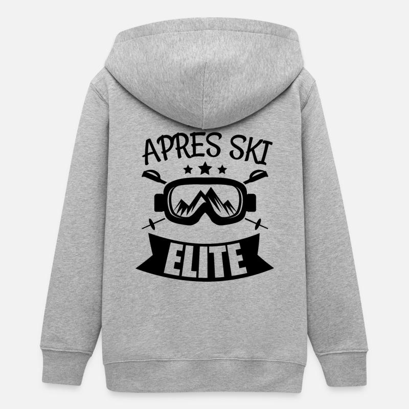 après-ski élite 4 - Veste à capuche ado bio Stanley/Stella - gris chiné