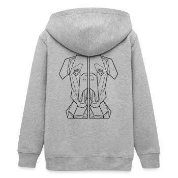 chiens préfèrent chien chemise haber chemise de chien ami - Veste à capuche ado bio Stanley/Stella - gris chiné - Dos - AI Model Teenager Male light (155cm)