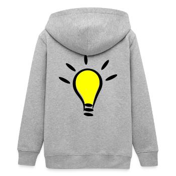 Glühbirne Licht an Idee Geschenk Idee - Teenager Organic Kapuzenjacke Mini Cultivator von Stanley/Stella - Grau meliert - Hinten - AI Model Teenager Male light (155cm)