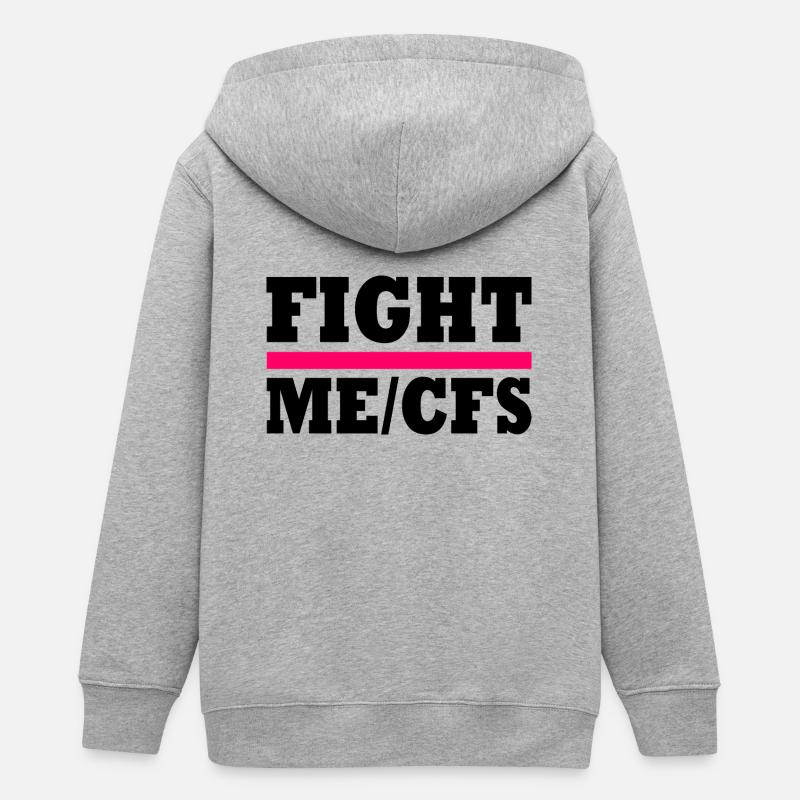 Me/cfs - fight me/cfs - Veste à capuche ado bio Stanley/Stella - gris chiné