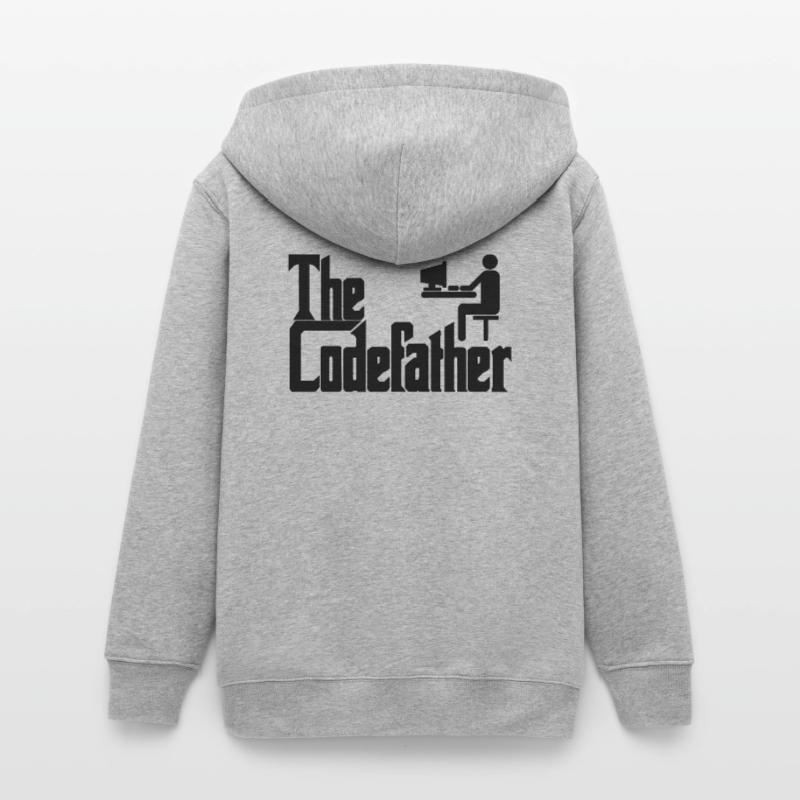 The Codefather Programmer PC Coding Gift Teens Organic Zip-up Hoodie by Stanley/Stella