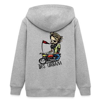 Dfs Urban - urbain - Veste à capuche ado bio Stanley/Stella - gris chiné - Dos - AI Model Teenager Male light (155cm)