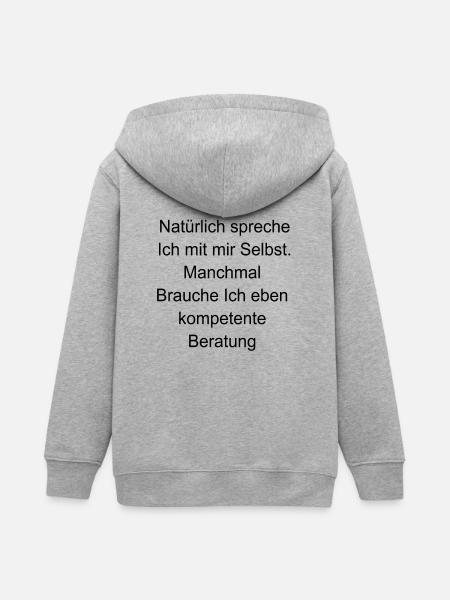Lustiger Spruch - Teenager Organic Kapuzenjacke Mini Cultivator von Stanley/Stella - Grau meliert