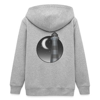 phare dans la nuit - Veste à capuche ado bio Stanley/Stella - gris chiné - Dos - AI Model Teenager Male light (155cm)